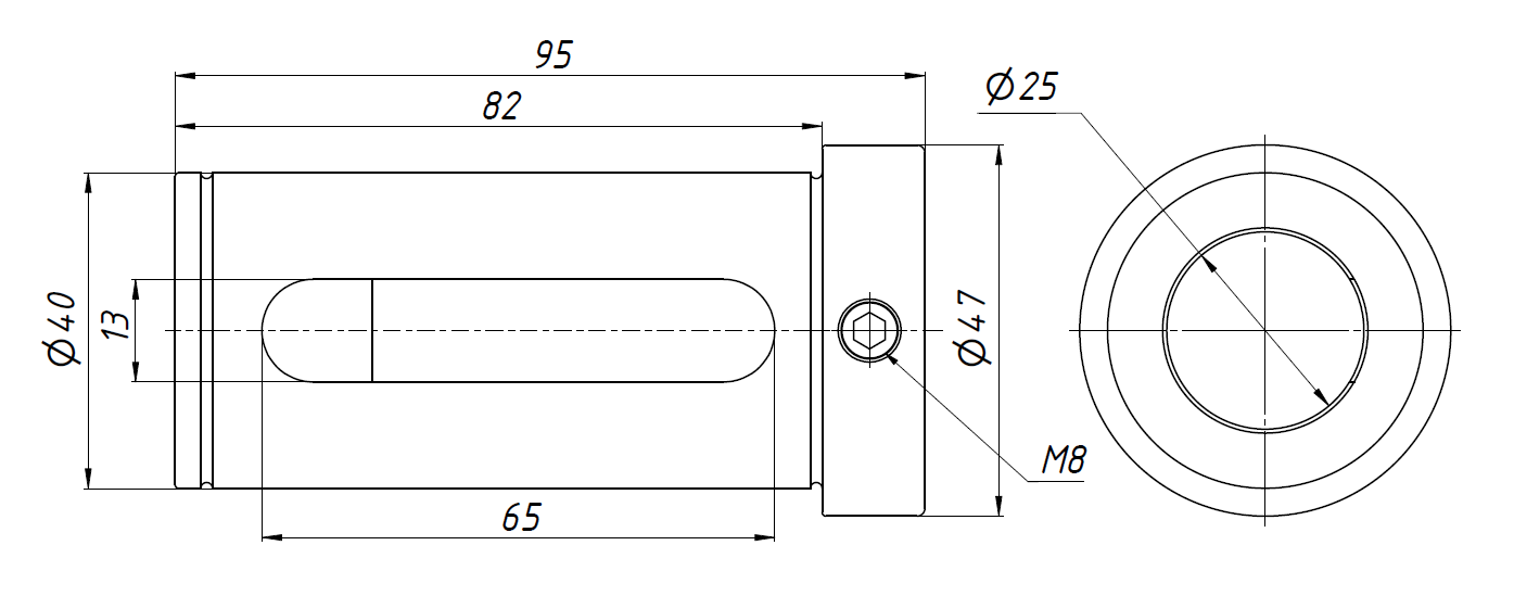 Втулка переходная D40-d25 (SL40-25)
