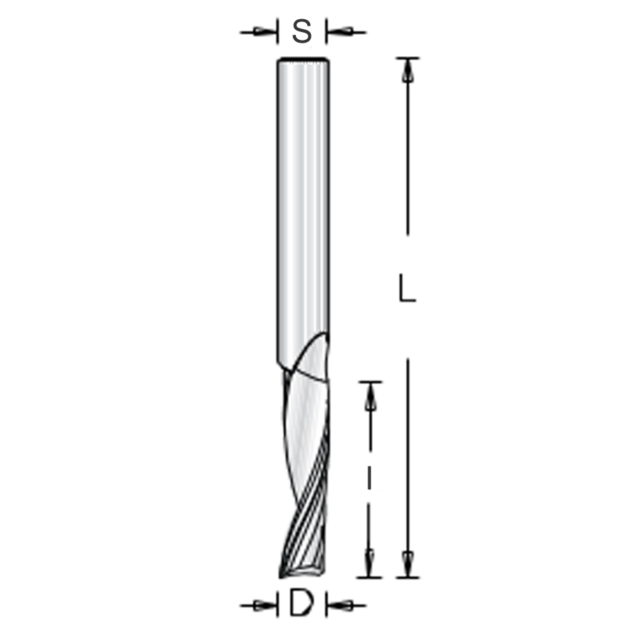 Фреза спиральная Dimar для обработки полимерных материалов 185512z