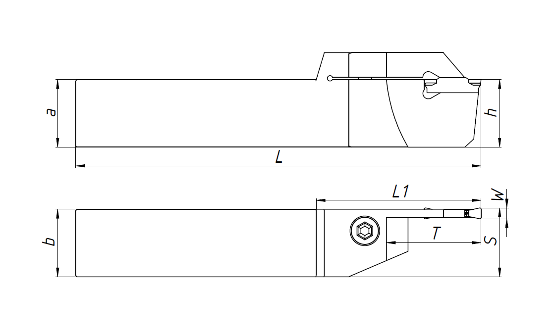 TTER2525-5T25 державка отрезная