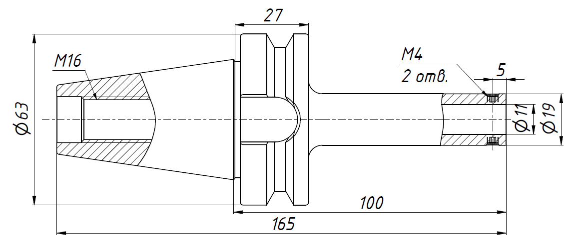 BT40-LBK1-105 Патрон для расточной головки