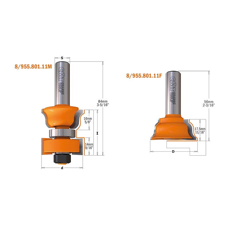 Фреза CMT для оконного переплёта и обвязки 855.801.11