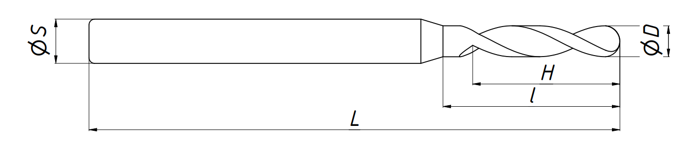 Фреза GM-2B-R1.0 KMG303
