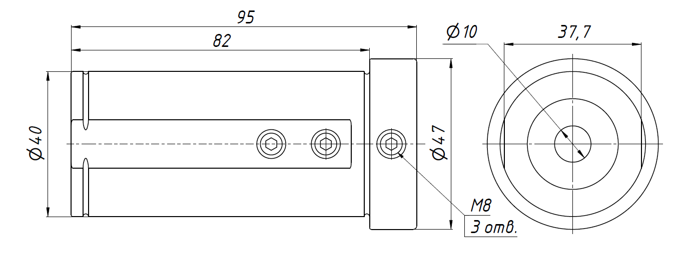 Втулка переходная D40-d10
