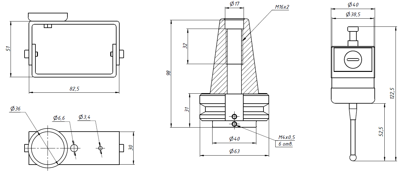 Оптический датчик-центроискатель CP40 (конус BT40)