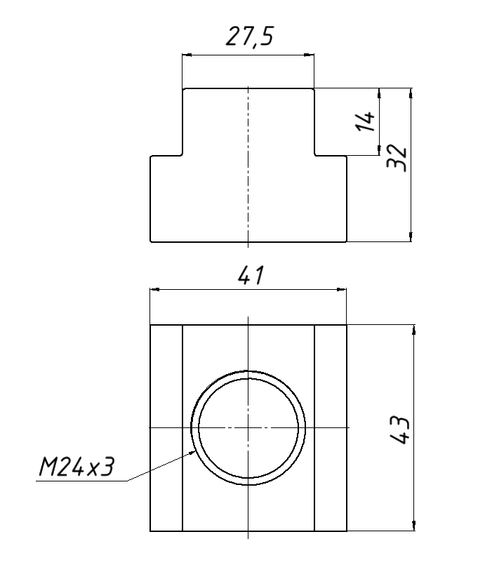 Сухарь для станочных пазов M24