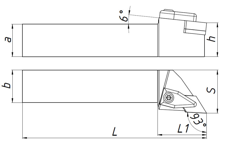 DDJNL2525M11 резец для наружного точения (black type)