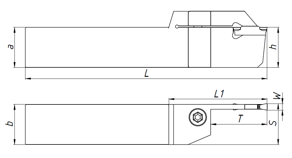 QFGD2525R22-130H резец канавочный