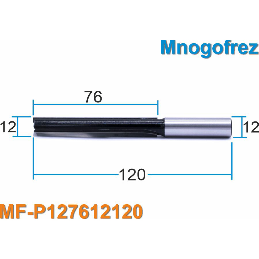 Фреза Mnogofrez пазовая с напайными ножами, MF-P127612120