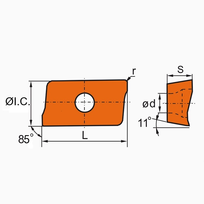 Пластина фрезерная APMT1135PDER-H2 LF6018