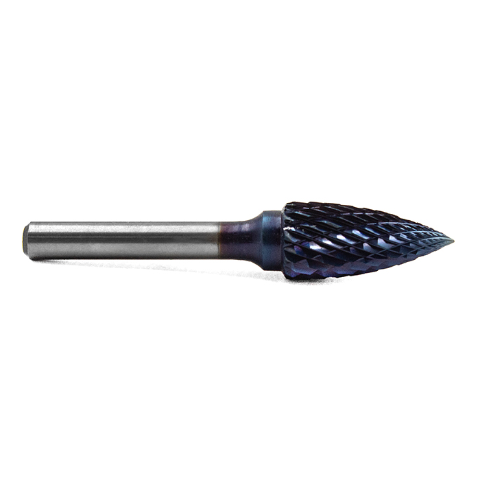 Борфреза твердосплавная форма G1225M06 с покрытием BNC (blue coating)