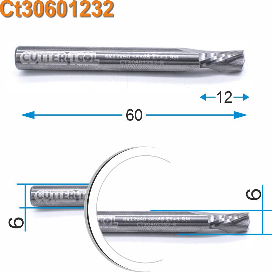 Фреза компрессионная Cutter Tool CT30601232