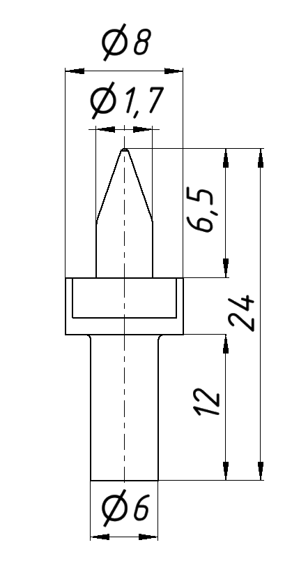Сверлильная головка М2 плоская