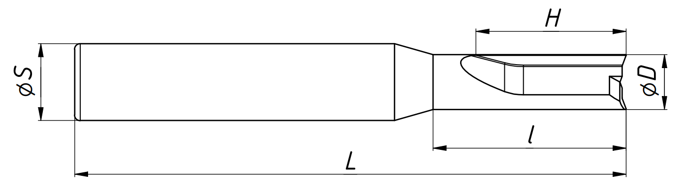 MF2ZX6417 Фреза прямая двухзаходная