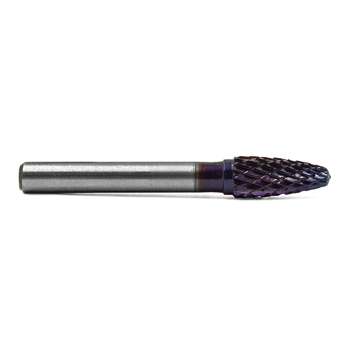 Борфреза твердосплавная форма F0818M06 с покрытием BNC (blue coating)