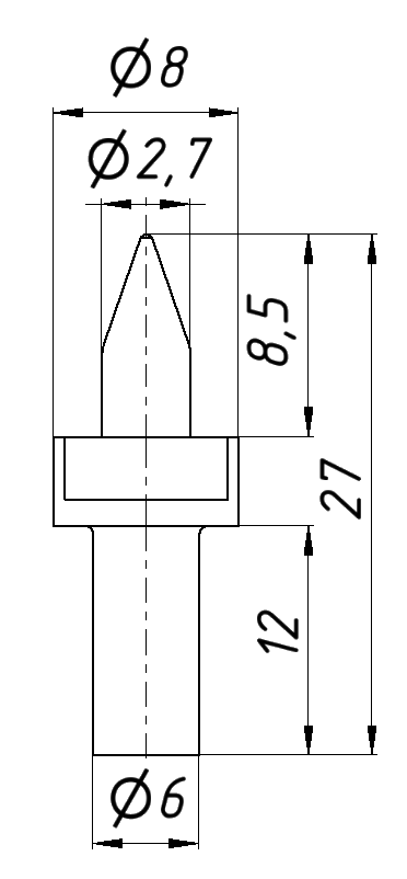 Сверлильная головка М3 плоская