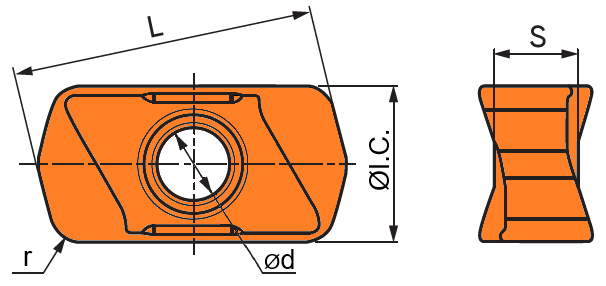 Пластина фрезерная LNMU0202-ML P6205