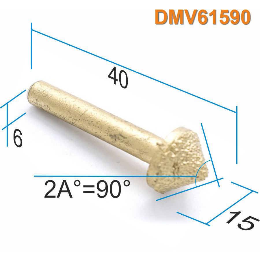 Фреза алмазная V-образная шлифовальная DJTOL DMV61590