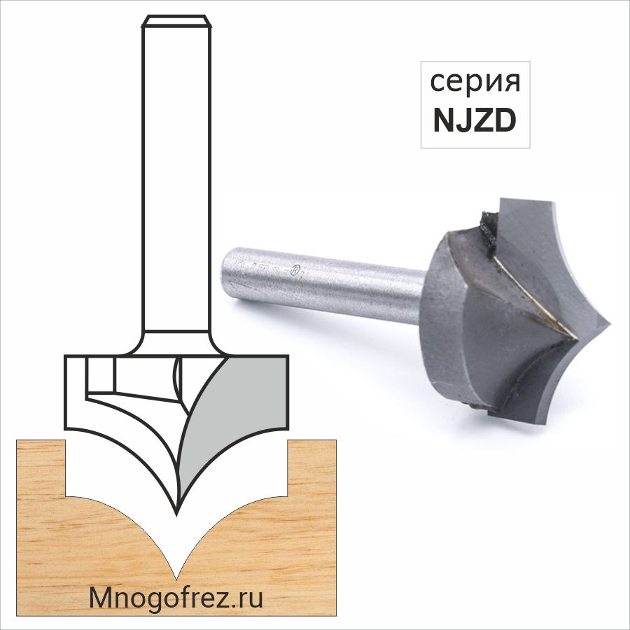 Фреза фасонная полукруглая радиусная DJTOL NJZD624