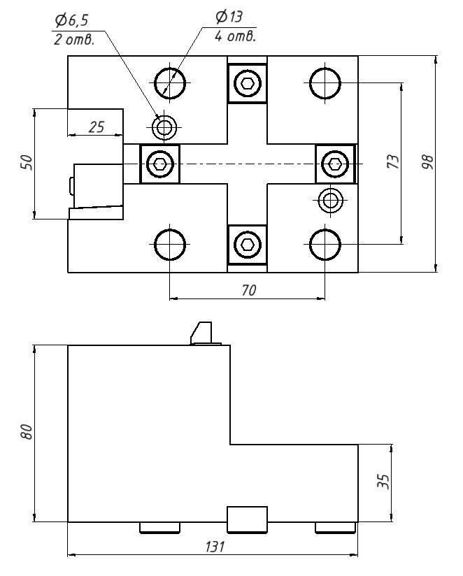  Держатель токарного инструмента BMT65-C8025 95х131х80