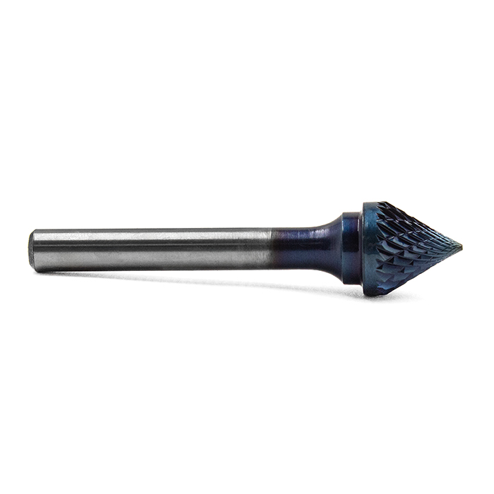Борфреза твердосплавная форма J1210M06 с покрытием BNC (blue coating)