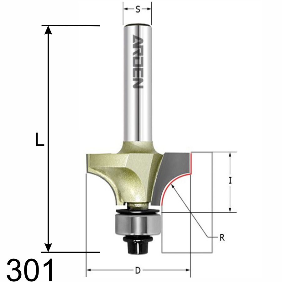 Фреза ARDEN внутр. радиус внешн. подш. 301625