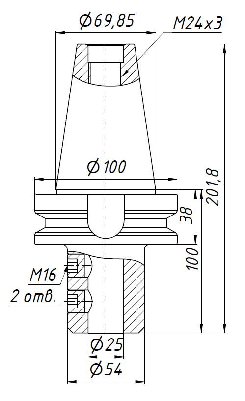 BT50-SL25-100 патрон MAS 403 Weldon