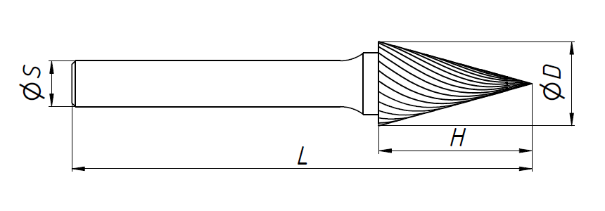 Твердосплавная борфреза тип M (3х13 мм; хв-к 3 мм) M0313M03