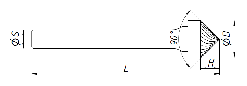 Твердосплавная борфреза тип K (6х3 мм; хв-к 6 мм) K0603M06
