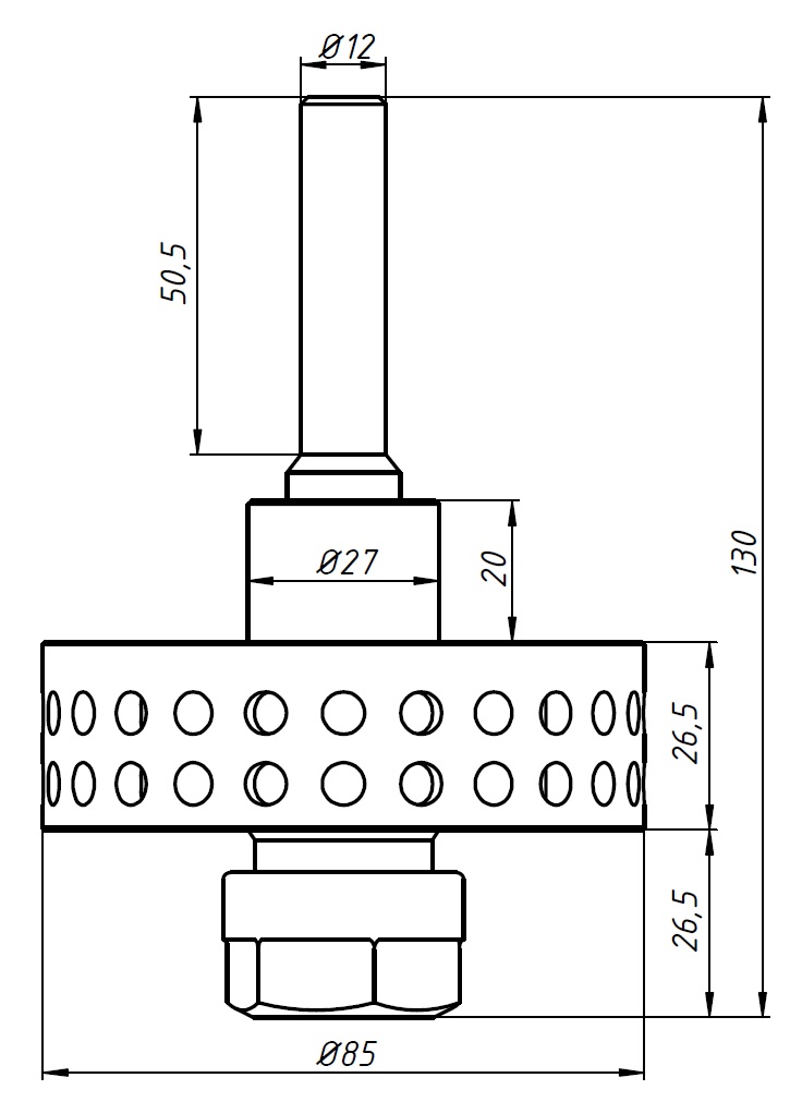 Патрон термосверления ER20 (12mm)