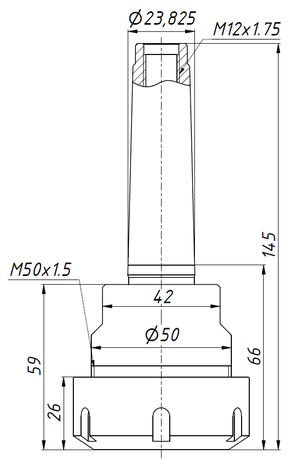 Патрон цанговый MTB3-ER40-80