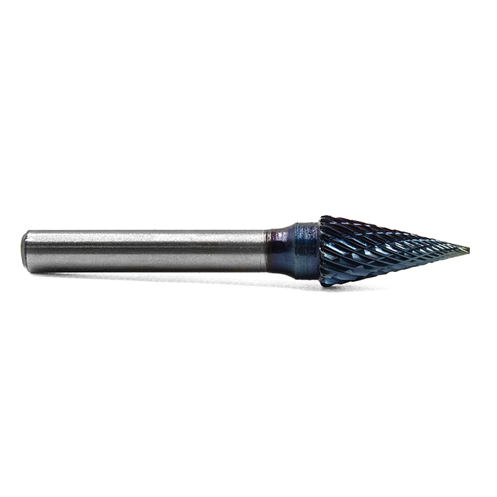 Борфреза твердосплавная форма M1020M06 с покрытием BNC (blue coating)