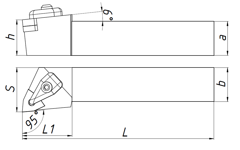 DWLNR2020K08 резец для наружного точения