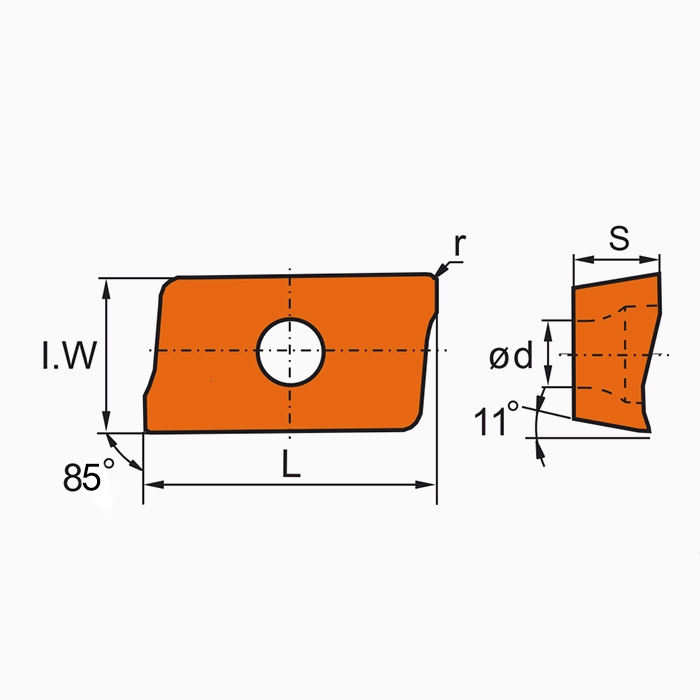 Пластина AOMT123608PEER-M VP15TF