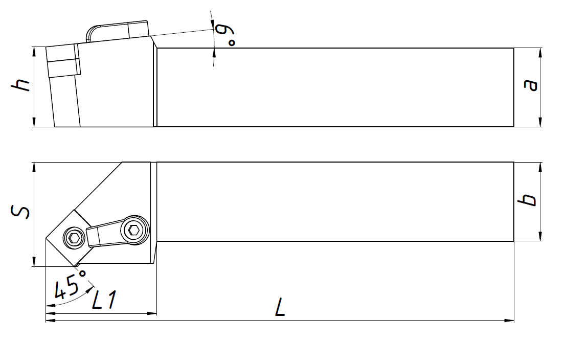 Резец MSSNR2525 M12