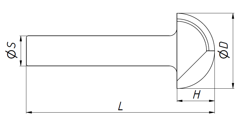 LC05021208 Фреза галтельная R=9,52 D=19,05x12 S=8 TW
