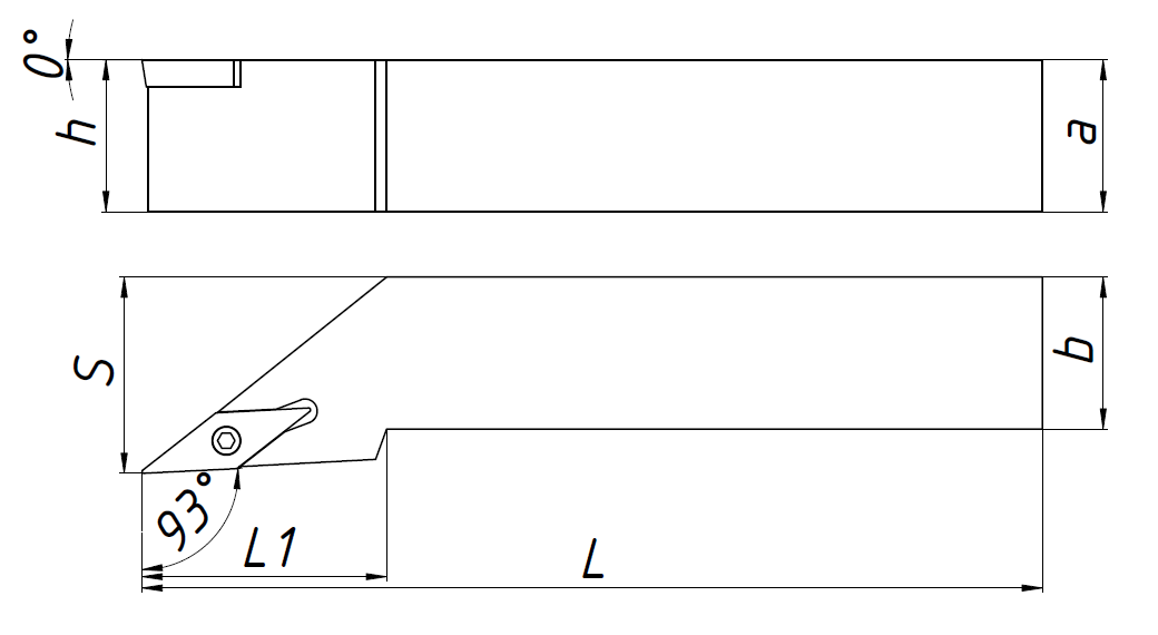 Державка токарная SVJCR2525 M16 MF
