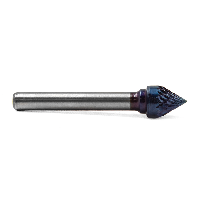 Борфреза твердосплавная форма J1008M06 с покрытием BNC (blue coating)