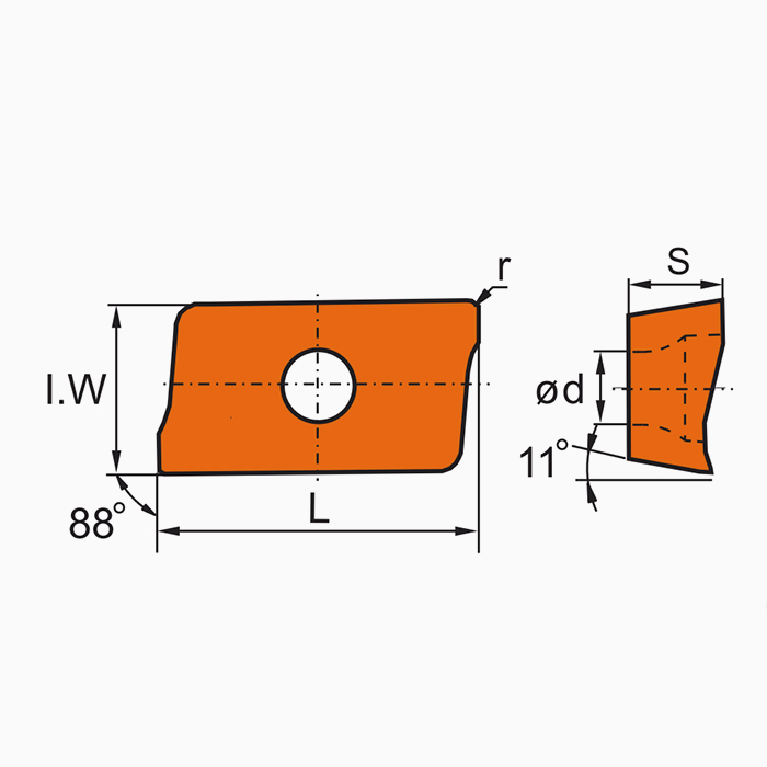 Пластина APKT11T308-PM YBD252