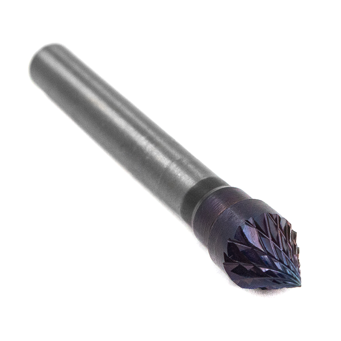 Борфреза твердосплавная форма J0807M06 с покрытием BNC (blue coating)