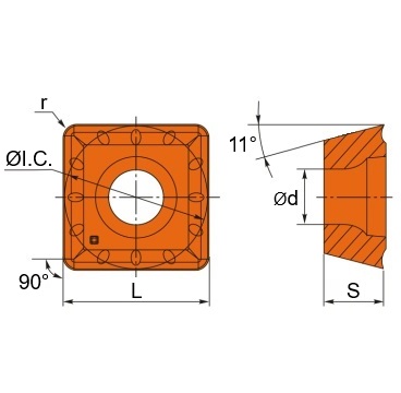 Пластина для фрез по металлу SPMT09T308-TM G2029A