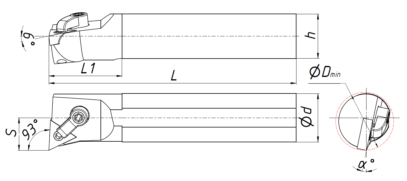 Державка расточная S25S-MTUNR16