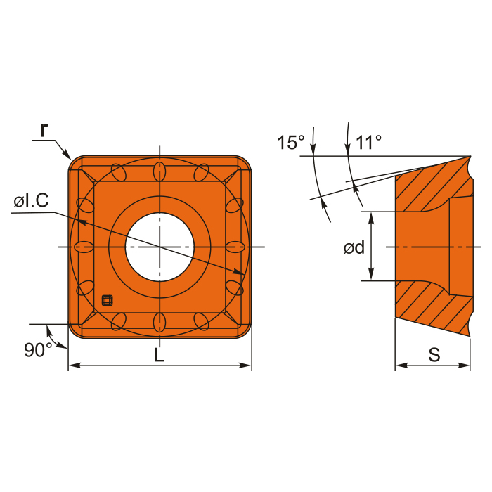 Пластина SPMG050204-TG YF6118