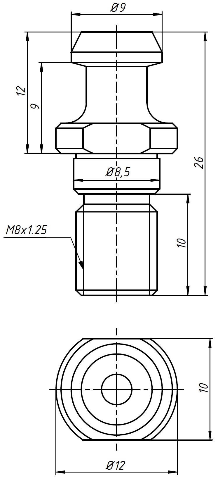 Цанговый патрон ISO20-ER20MS-35 (+ штревель)