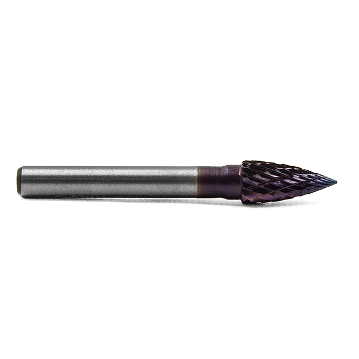 Борфреза твердосплавная форма G0817M06 с покрытием BNC (blue coating)
