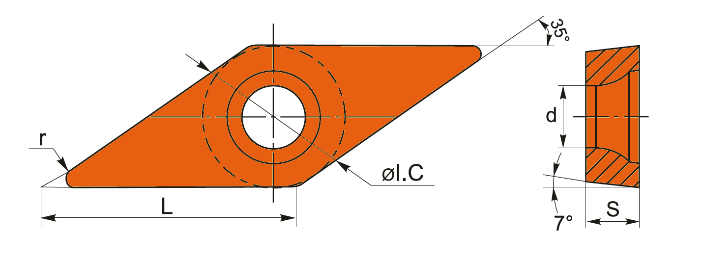 Пластина VCMT160404 VP15TF