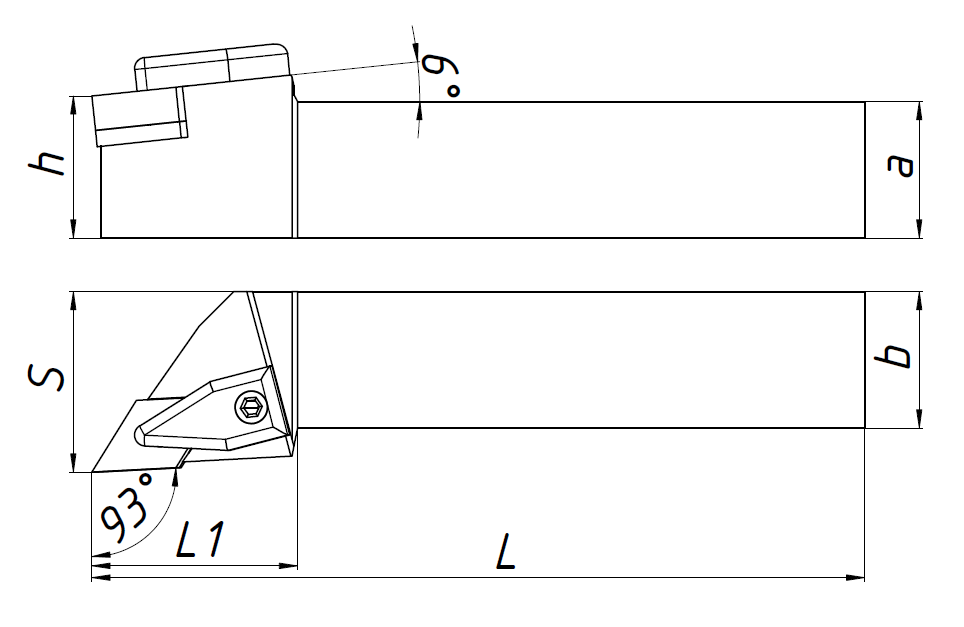 DDJNR2020K15 резец для наружного точения
