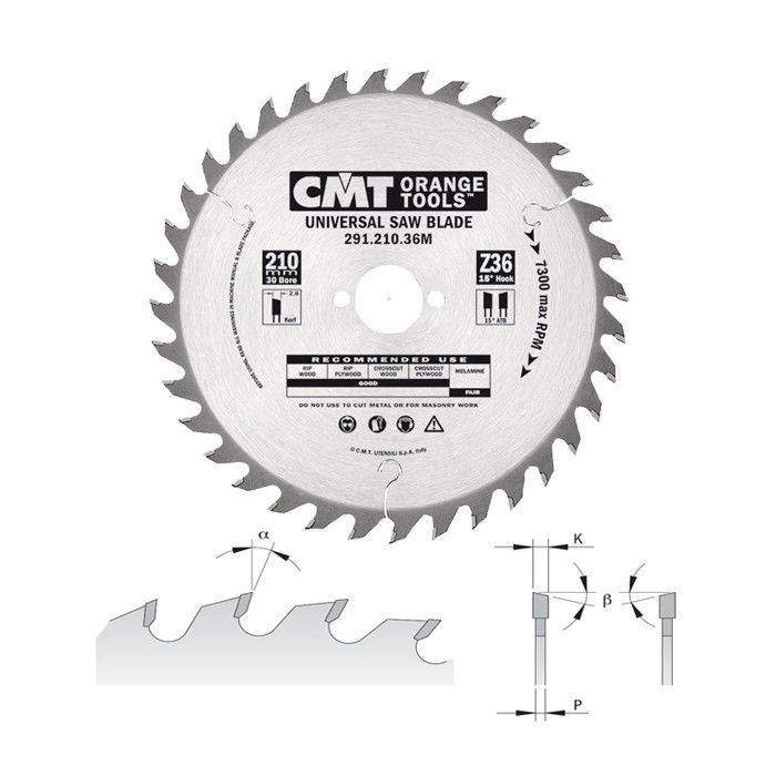 Пильный диск CMT универсальный 291.210.36L