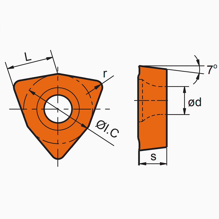 Пластина токарная для точения WCMX040208-SF LF6018