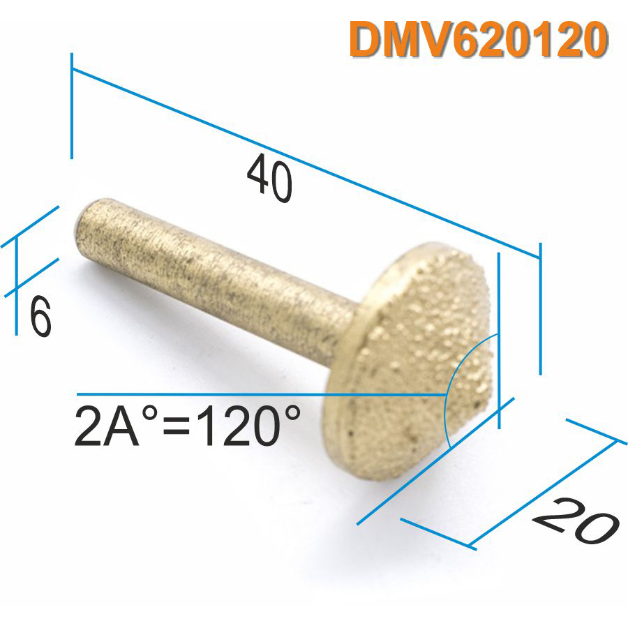 Фреза алмазная V-образная шлифовальная DJTOL DMV620120