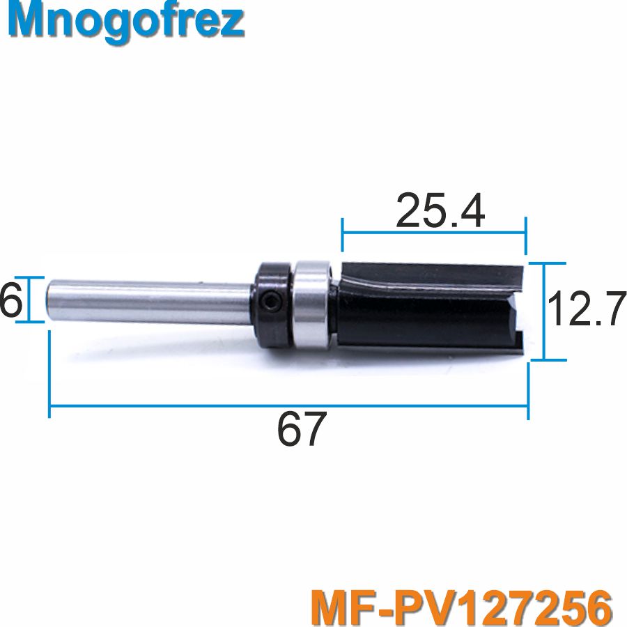 Фрезы Mnogofrez обгонные с верхним подшипником MF-PV127256